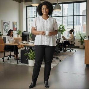 Torrid Ivory Ruffled Blouse Size 3 (3X)